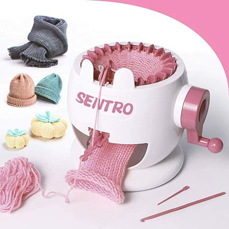 White Tiger Knit 22 Needles Smart Weaving Loom Round Knitting Machines Manual Sewing Machine  ( Built-in Stitches 0)