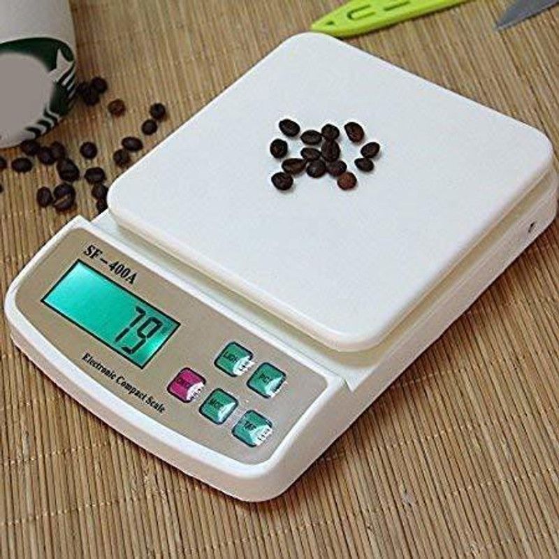 Coutrue Electronic Kitchen Digital Weighing Scale with Tare Function with Bettries Weighing Scale  (White)