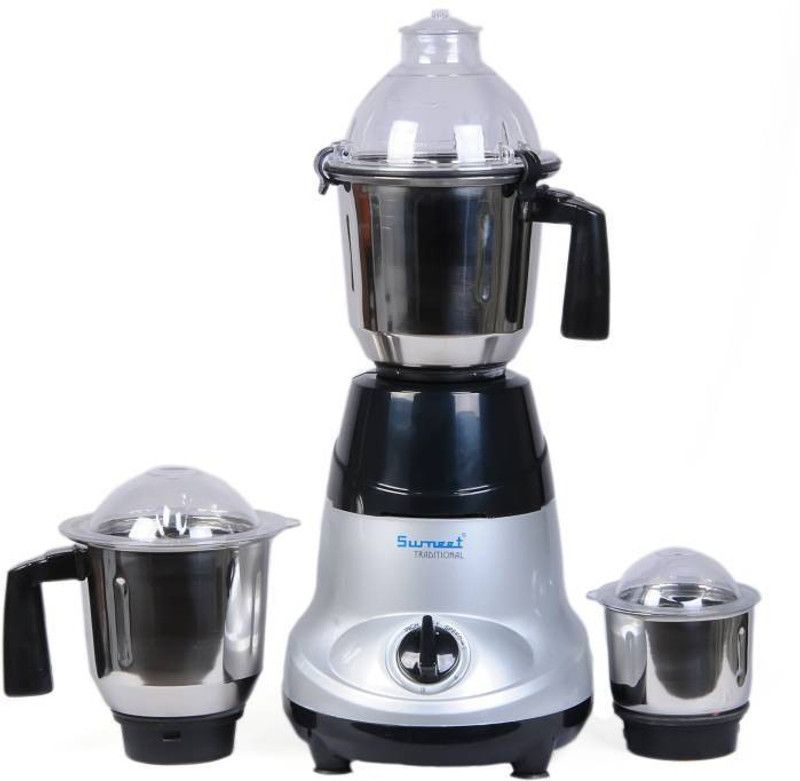 Sumeet 121 111 750 W Mixer Grinder (3 Jars, Grey, Black)