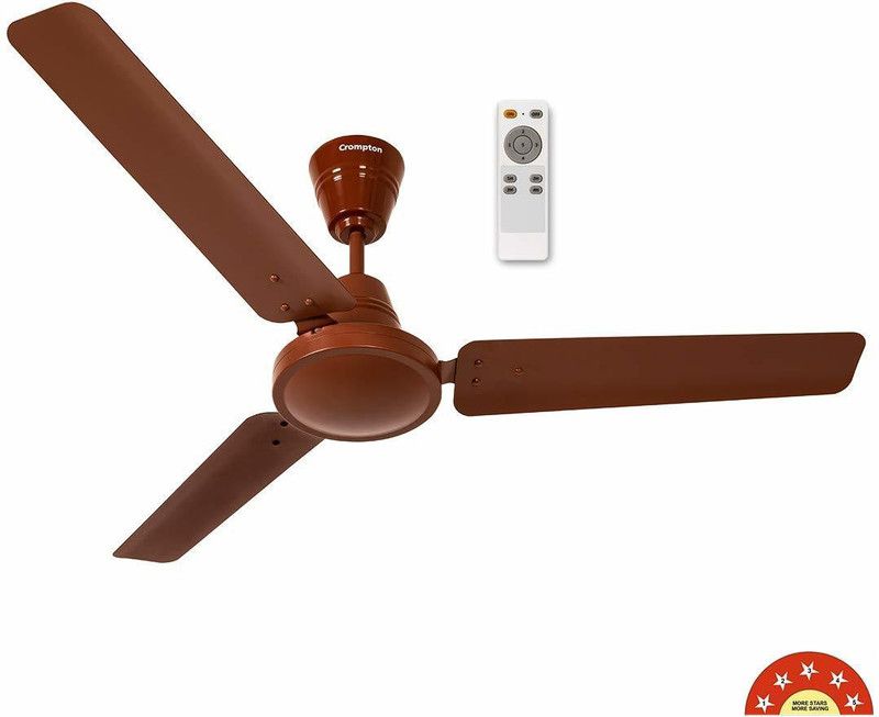 Crompton Energion HS 1200 mm BLDC Motor 3 Blade Ceiling Fan  (Matt Brown, Pack of 1)