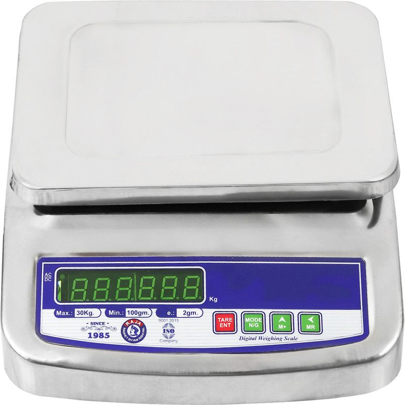 kurmi 30 KG DOUBLE DISPLAY WITH RECHARGEABLE BATTERY Weighing Scale  (Steel)