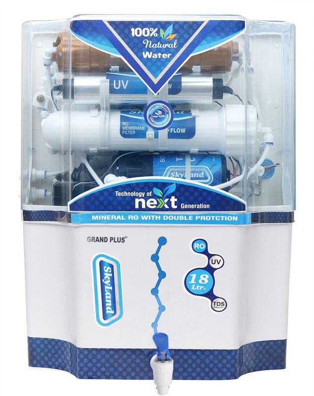 Grand plus Advanced 12 L RO + UV + UF + TDS Water Purifier  (Black)