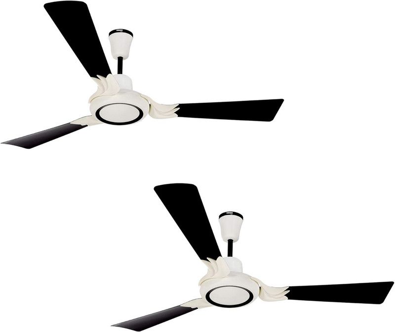LUMINOUS London Mayfair Combo 1200 mm 3 Blade Ceiling Fan  (Black, Pack of 2)