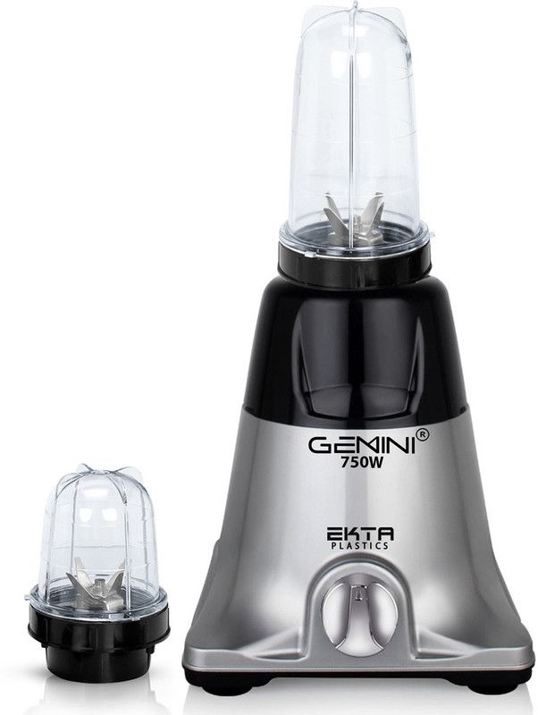 Gemini 750-watts Mixer Grinder with 2 Bullets Jars (530ML and 350ML) EPMG437 Mixer Grinder with Bullets Jars 750 Mixer Grinder (2 Jars, BlackSilver)