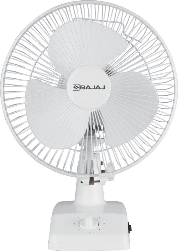 BAJAJ Instabreeze Multipurpose Fan (Table & Wall Fan) 230 mm 3 Blade Table Fan  (White, Pack of 1)