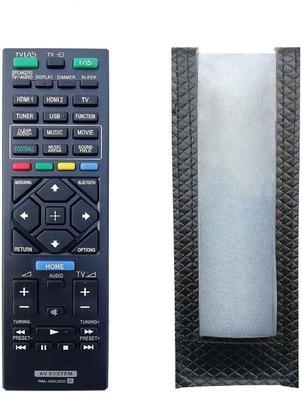 LipiWorld RM-ANU200 AV System Remote Control ( Remote with Cover ) Compatible for Sony AV Remote Controller  (Black)