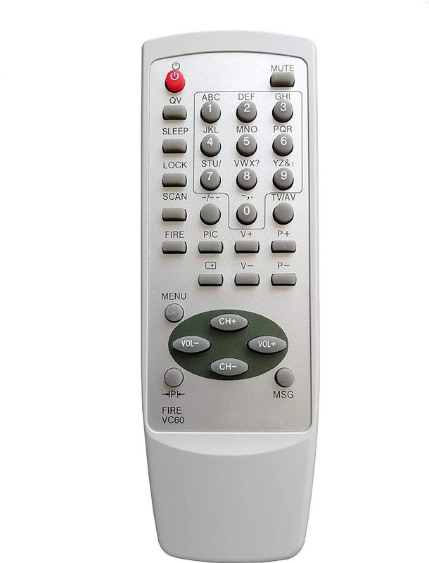 BhalTech VC60 TV Universal Compatible for TV Western Remote Controller  (White)