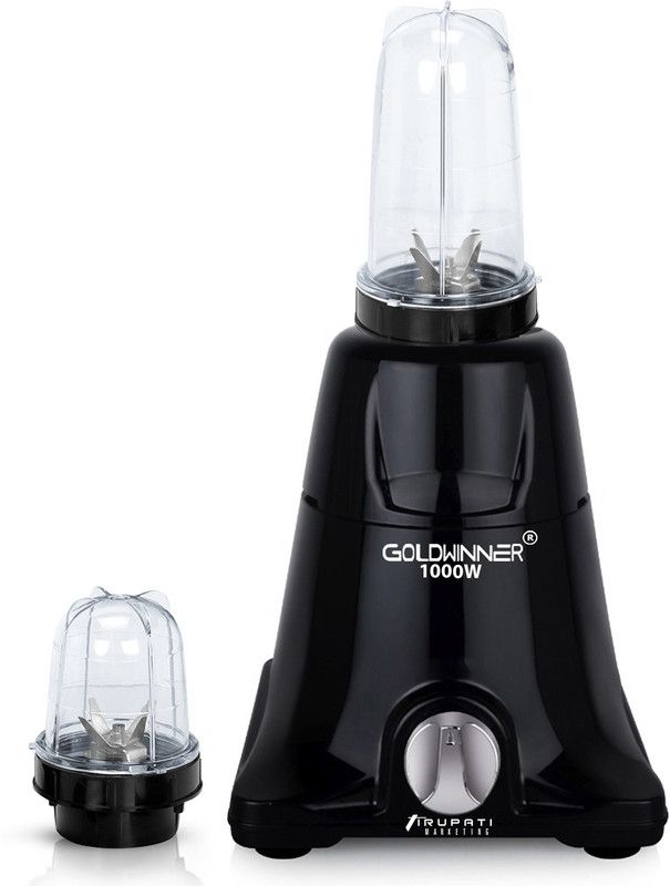 Goldwinner 1000-watts Mixer Grinder with 2 Bullets Jars (530ML and 350ML) TAMG147 Mixer Grinder with 2 Bullets Jars Set 1000 Mixer Grinder (2 Jars, Black)