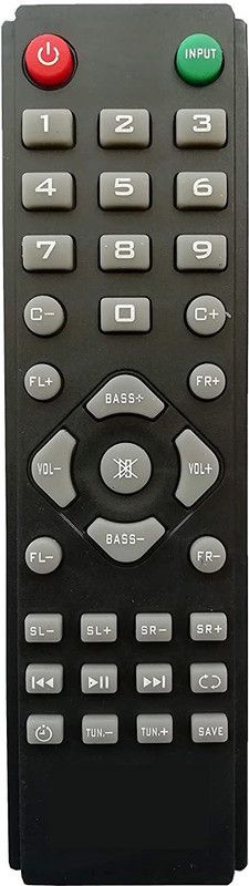 Nij Home Theater System Remote Control With Input & Save Button ZEBRONICS Remote Controller  (Black)