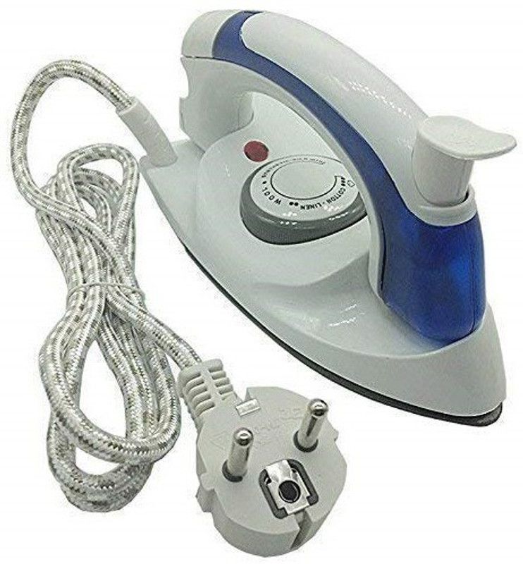 Drunna Small Size Mini 700 w Plastic Portable Foldable Travel Steamer Dry Iron with U-Shape, Built-in Fuse and Thermostat, Adjustable Temperature Control 700 W Steam Iron  (White)