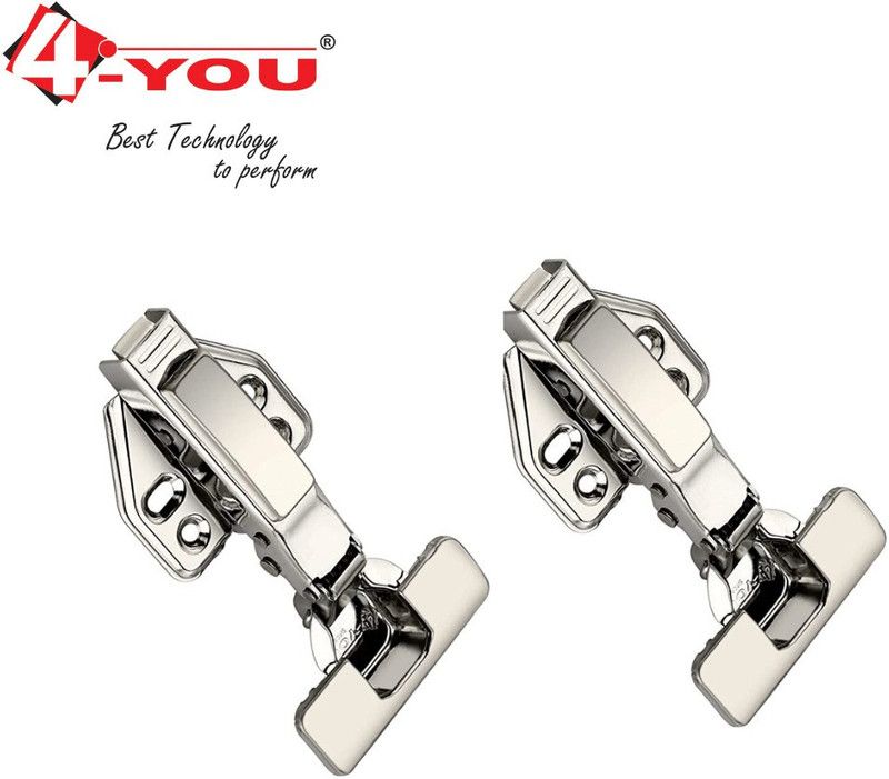 4-YOU Stainless Steel Soft Hydraullic Concealed Hinges for Inset Door 2 Pair15 Degree Fridge Freezer Door Hinge