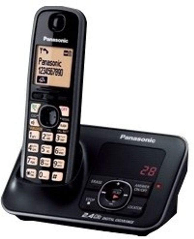 Panasonic KXTG-3721SX Cordless Digital Landline Phone  (Black)