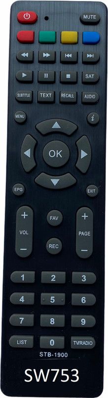Upix SW753 Free Dish (WiFi) DTH Remote Swaroop Free Dish DTH (with WiFi) (EXACTLY SAME REMOTE WILL ONLY WORK) Remote Controller  (Black)