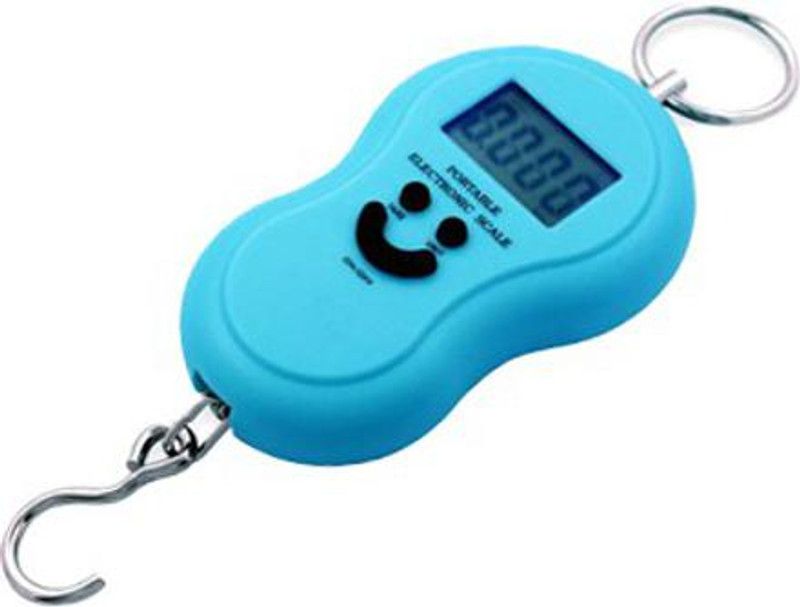 Qozent Portable Hanging Luggage Weight Machine Digital for Weighing Household Items i.e. Waste Newspaper, Gas Cylinder , disposal etc Capacity 50Kg Weight Capacity /117/KQo Weighing Scale  (Blue)