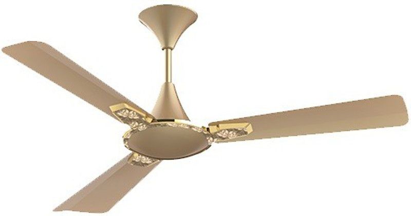 Crompton Aura 2 Designer 2D Anti Dust Brocade Birken Gold, Double Ball Bearing Made In India 1200 mm Anti Dust 3 Blade Ceiling Fan  (Brocade BIrken Gold, Pack of 1)