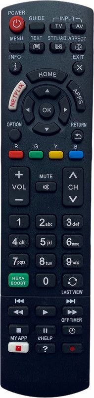 AS TECHNOLOGIES 575 Smart LCD/LED TV Remote (No Voice) Compatible for Panasonic LCD/LED TV Remote Controller  (Black)