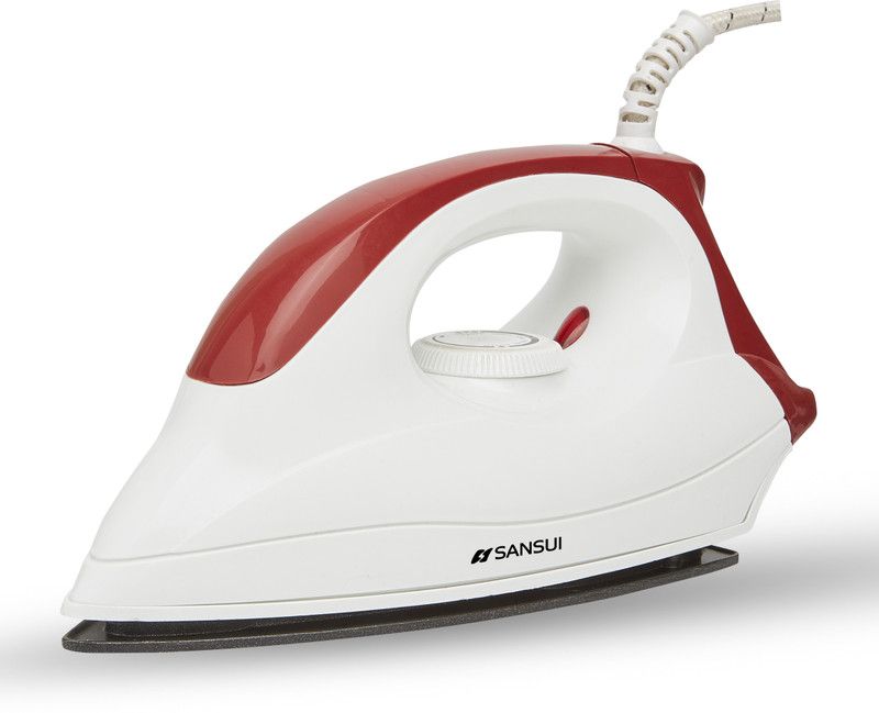 Sansui DI 03 S Light Weight 1100 W Dry Iron  (White, Maroon)