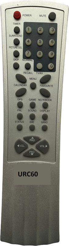 Upix URC60 CRT TV Remote TCL CRT TV (EXACTLY SAME REMOTE WILL ONLY WORK) Remote Controller  (Grey)