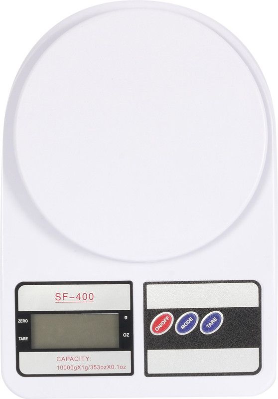 vincevirgo SF 400 DIGITAL KITCHEN SCALE 1GM TO 10KG WEIGHING SCALE 10KG WEIGHING MACHINE Weighing Scale  (White)