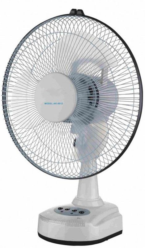 DATHADP 16 Inch AK-8083C Rechargeable AC/DC With LED Light 1200 mm 3 Blade Table Fan  (Blue, Pack of 1)