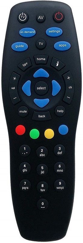 Ehop HD PLUS NEW Tata Sky Remote Controller  (Black)