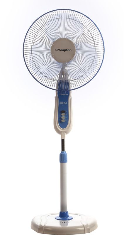 Crompton High Flo Neo 400 mm 3 Blade Pedestal Fan  (Ink Blue, Pack of 1)