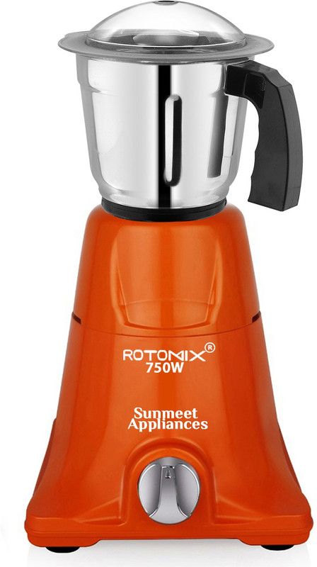 Rotomix 750W Mixer Grinder with 1 Multipurpose Leak-proof Steel Jar (Medium) SANX08 SA-NEXON 750 Mixer Grinder (1 Jar, Orange)