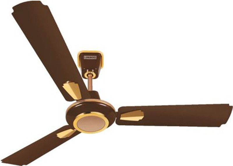 LUMINOUS Poem - Dark Fantasy 1200 mm 3 Blade Ceiling Fan  (Brown, Pack of 1)