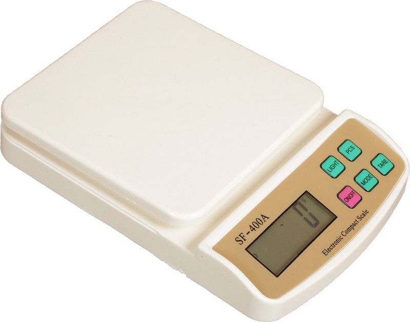 Glancing Digital Kitchen Weighing Machine Multipurpose Electronic Weight Scale with Backlit LCD Display for Measuring Food, Cake, Vegetable, Fruit K/37/G Kitchen Weighing Scale  (White)