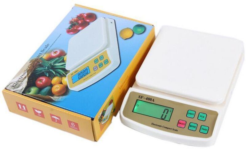 Gentle e kart ® Kitchen Scale Balance Multi-Purpose Weight Measuring Machine SF 400A Weighing Scale  (White)