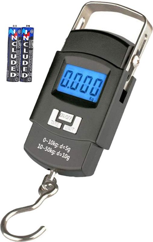 Kelo Vajan Kata- 50Kg Portable Luggage Hanging Weight Machine Digital Weighing Scale /117/UKac Weighing Scale  (Multicolor)