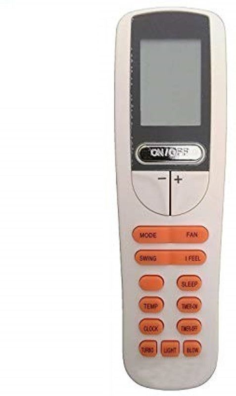 BLIKSEM BL142 Split/Window Air Conditioner Remote (Please Match The Image with Your Old Remote) BLUE STRA Remote Controller  (White, Orange)
