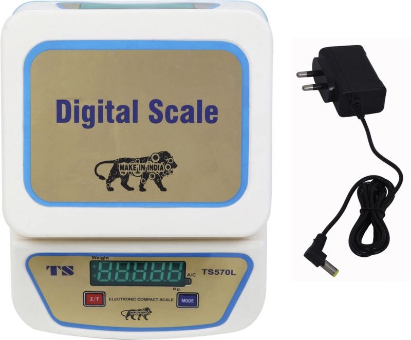CHHOKRA Digital 1Gram-30 Kg Weight Scale Big Double Display LCD Kitchen Re-Chargeable Weighing Scale  (White)