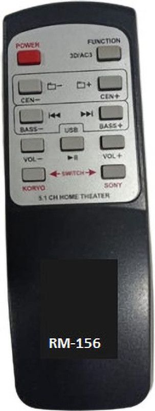Nij RM-156 System Audio Remote Control KORYO Remote Controller  (Black)