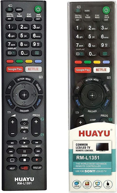 Nij Compatible For RM-L1351 LCD/LED TV with Google Play SONY Remote Controller  (Black)