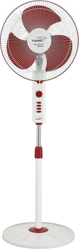 V-Guard Superflo HSP 16 With Timer 400 mm 3 Blade Pedestal Fan  (Red, white, Pack of 1)