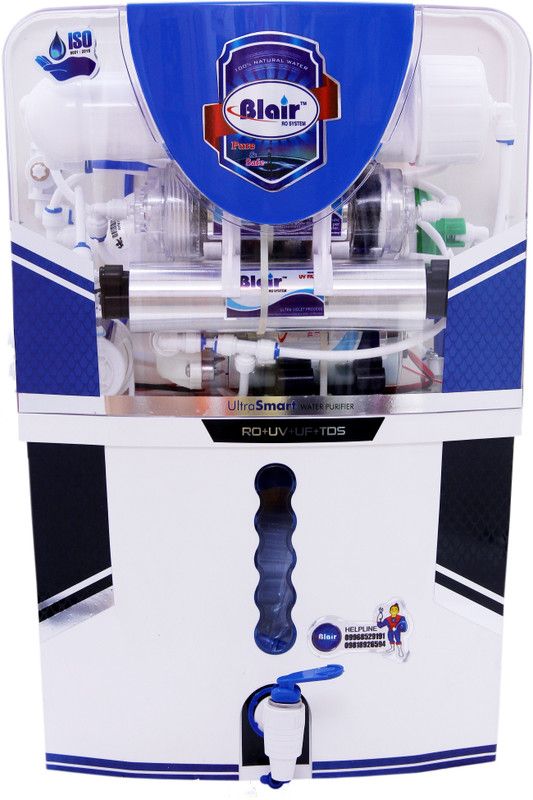 Blair CRYSTA ALKALINE 12 L RO + UV + UF + TDS Water Purifier  (White)