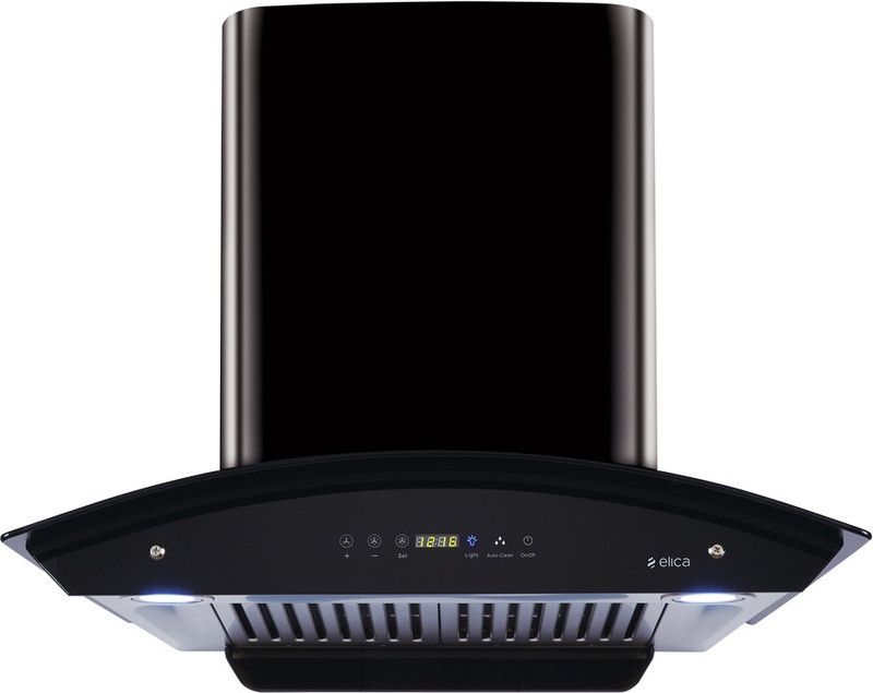 Elica WD HAC TOUCH BF 60 BK with Installation Kit Included Auto Clean Wall Mounted Chimney  (Black 1200 CMH)