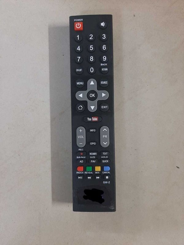Akshita TV SW-2 LED Remote Control YouTube Function ( Chake Image With Old Remote ) VU Remote Controller  (Black)