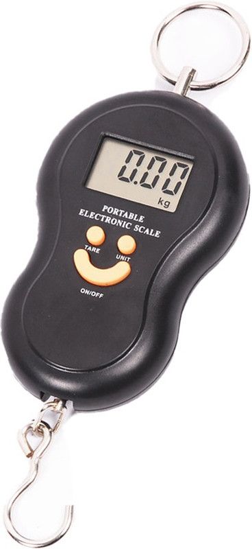 Glancing Portable Weighing Machine- 50Kg Portable Hanging Luggage Weighing Machine Digital for Weighing Household Items i.e. Waste Newspaper, Disposal ,Gas Cylinder,Weight Scale L/50/AGA Luggage Weighing Scale  (Black)
