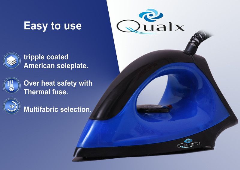 QUALX by QX -2020 ULTRA ULTRA LIGHT WEIGHT QX-2020 1000 W Dry Iron  (Blue)