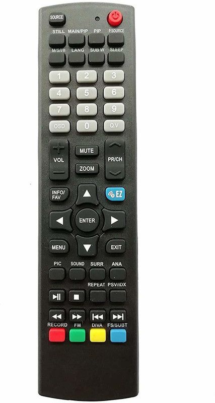 vcony LED LCD Remote Compatible for LED LCD HD Tv Remote Control Reconnect Remote Controller  (Black)