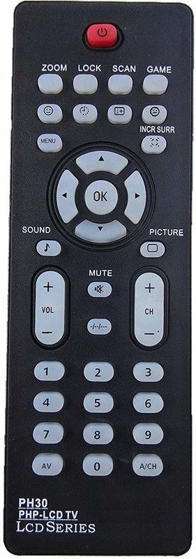 MASE PH28 Compatible Philips LCD,LED CRT, TV Philips Remote Controller  (Black)