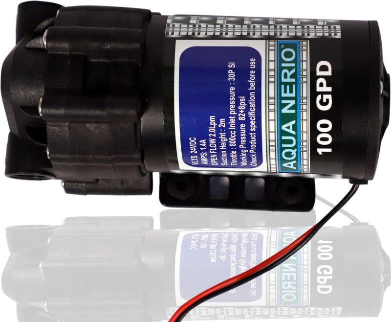 aqua nerio RO Pump (Motor-100 GPD) RO + UV + UF + TDS Water Purifier  (Black)
