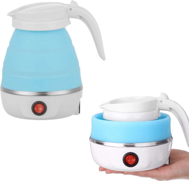 NIMYANK Lightweight Kettle Portable Silica Gel Kettle - Travelling Electric Kettle (Multicolor) Beverage Maker  (0.6 L, Blue, White)