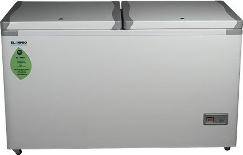 Elanpro EF-465 L Double Door Standard Deep Freezer  (White, EF 465 Hard Top Chest Freezer)