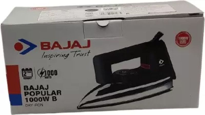 jain U-619 1000 W Dry Iron  (black)