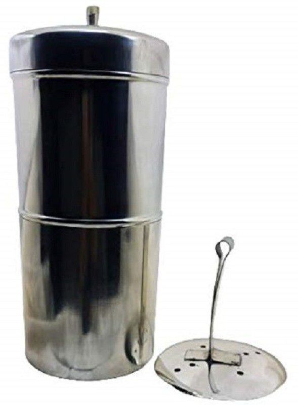 mishty Stainless South Indian Filter Coffee Maker 10 Cups Coffee Maker  (Silver)