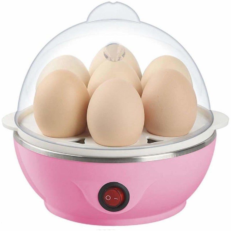 Choosy Portable Electric Egg Boiler || Automatic Off 7 Egg Poacher for Steaming, Cooking, Boiling and Frying (Assorted Color) 7 Egg Cooker  (Pink, 7 Eggs)