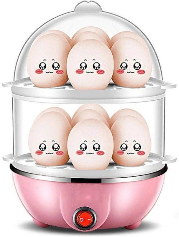 Flokestone Double Layer Egg Boiler Electric Automatic Off 14 Egg Poacher for Steaming, Cooking, Boiling Electric Egg Cooker  (14 Eggs)